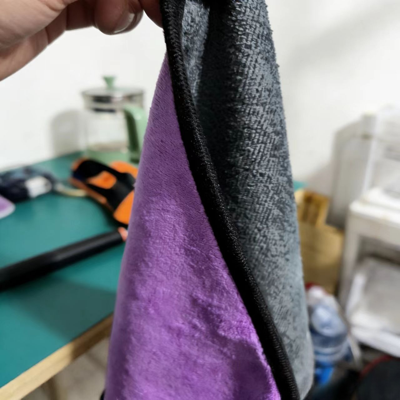 Super Soft Microfiber Car Cleaning Towel - Thick, Absorbent, , Efficient Drying & Cleaning, Blend, Lightweight Woven Design, Car Care Accessory | Purple Design | Absorbent Microfiber, Car Wash Towel