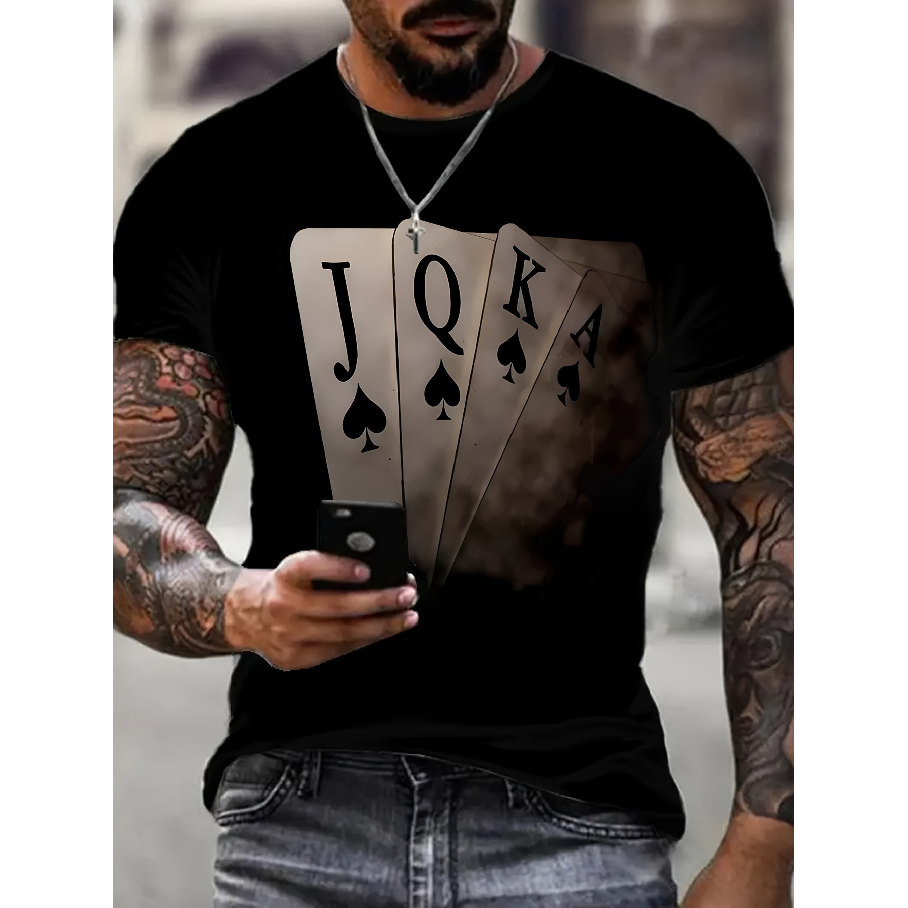 

Men's Graphic Tee - Comfortable Cotton, Casual Round Neck T-shirt For All