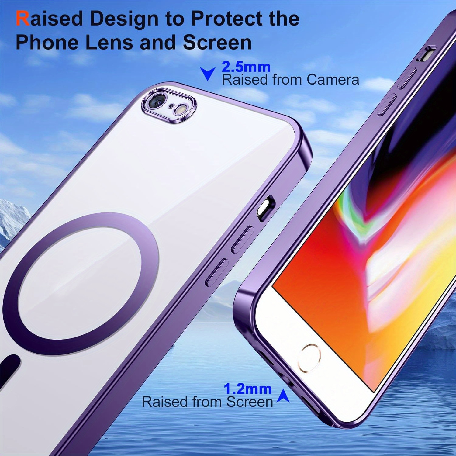 Yoedge Funda Con Cuerda Para IPhone 8 Plus IPhone 7 Plus 5.5″ Flores Carcasa De Suave TPU Silicona Case Con Colgante Cordon Colgar Collar Correa De Cuello Cadena Cordón El Teléfono, Polvo