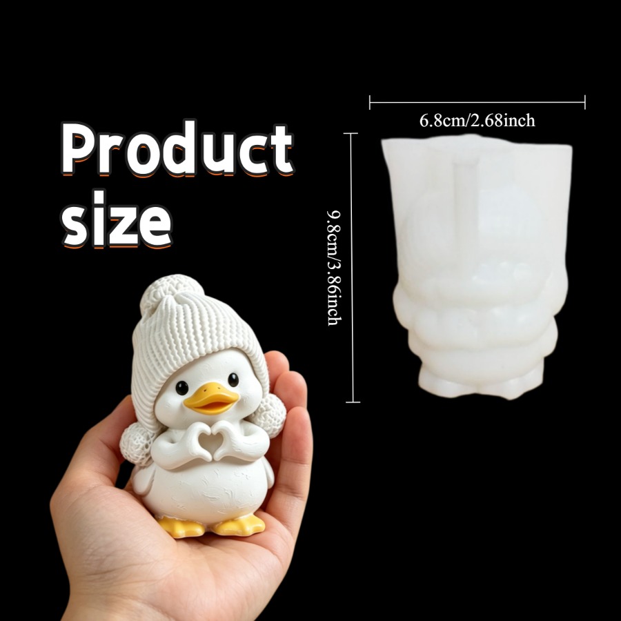 Image of 1pc Silicone Mold Suitable For Diy Crafts, Epoxy Resin Mold With Clear Detail Demolding, High Flexibility & For Handmade, Soap, Making, Irregular Shape For Duck-shaped Gifts And Home Decor