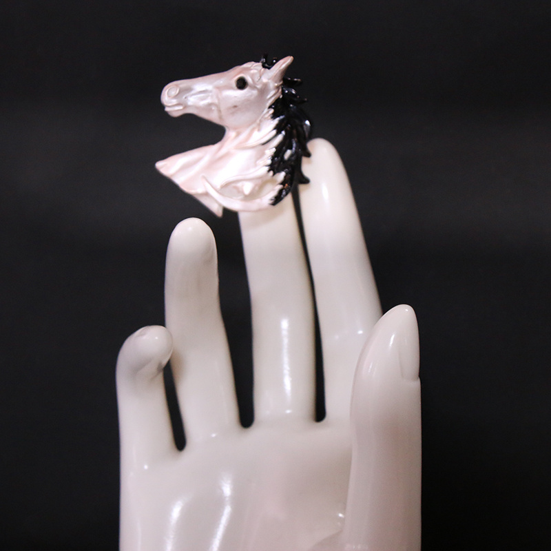 креативная брошь-голова лошади элегантная брошь с животным мотивом украшение аксессуар детали 2