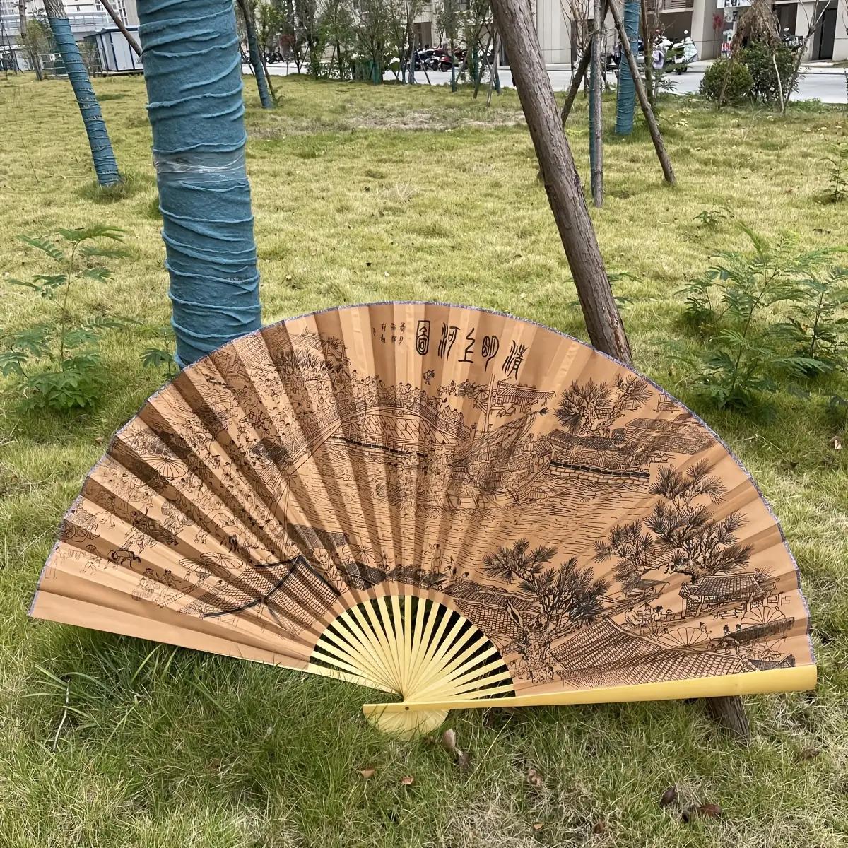 handbemalter großer chinesischer fächer – retro