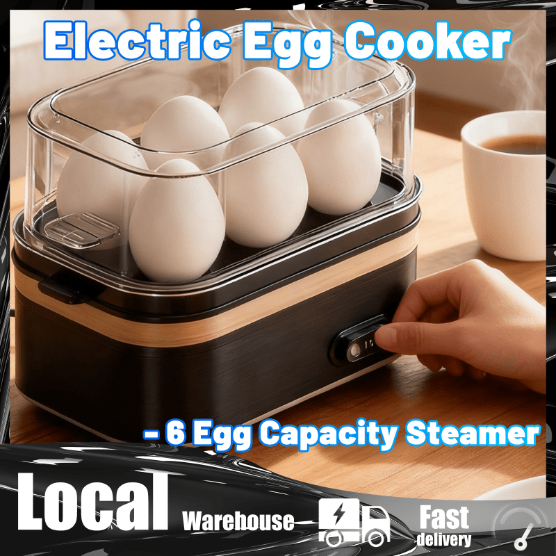 TEMU Egg Cooker - Quick Electric Egg Boiler That Holds 6 Eggs, Sturdy Kitchen Egg Steamer For Soft, Medium, Or Hard Boiled Eggs, Easy To Clean And