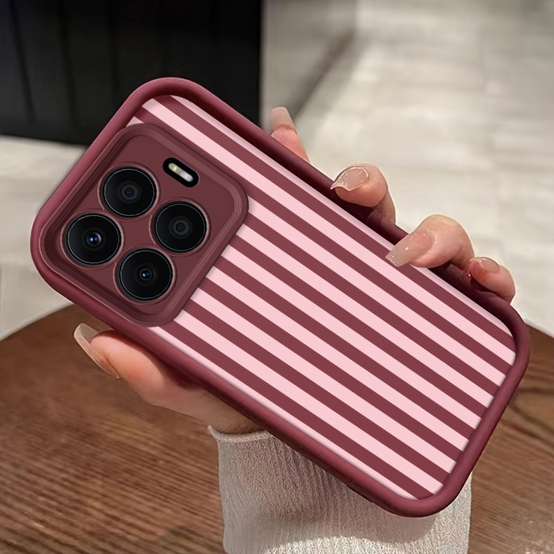 TEMU para teléfono: Carcasa de TPU de a prueba de golpes para Xiaomi 17T/17T Pro con de rayas coloridas