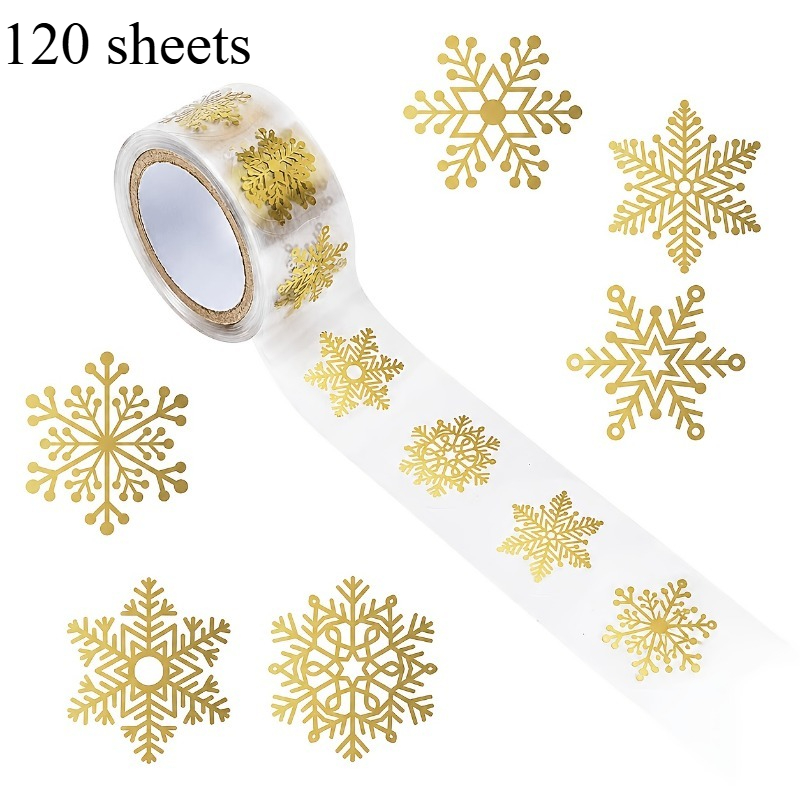 TEMU 120 adesivi a forma di di , adesivi autoadesivi invernali a tema Natale, adatti per buste regalo, creazione di biglietti e decorazioni festive
