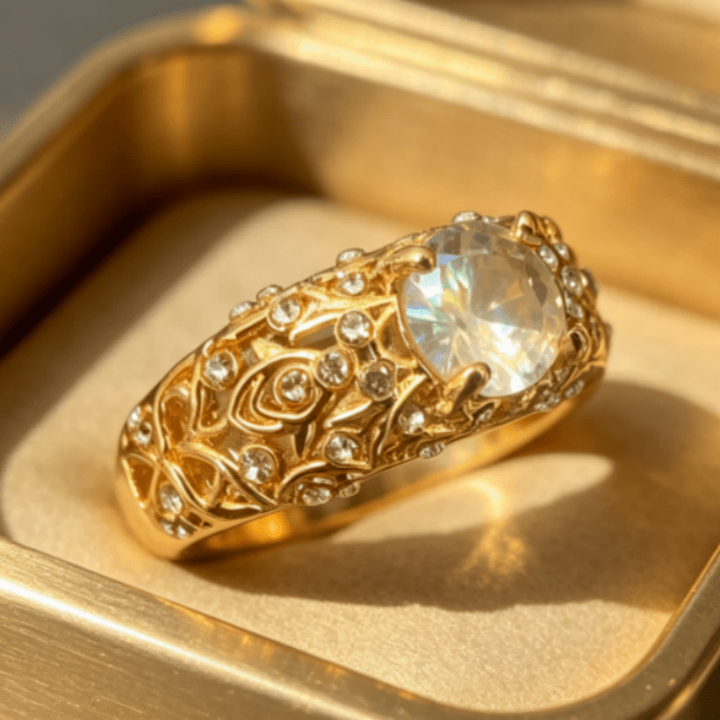 Women's Anniversary Ring, Classic Elegant Zirconia