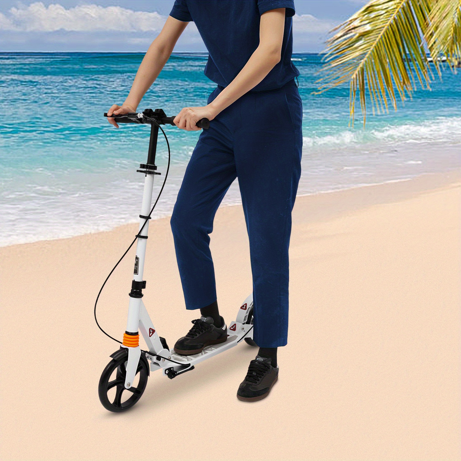 TEMU Adult Foldable Scooter, Lightweight And Adjustable Height For Students & Teens, Mobility, Portable Scooter, Compact Scooter, Modern Scooter,