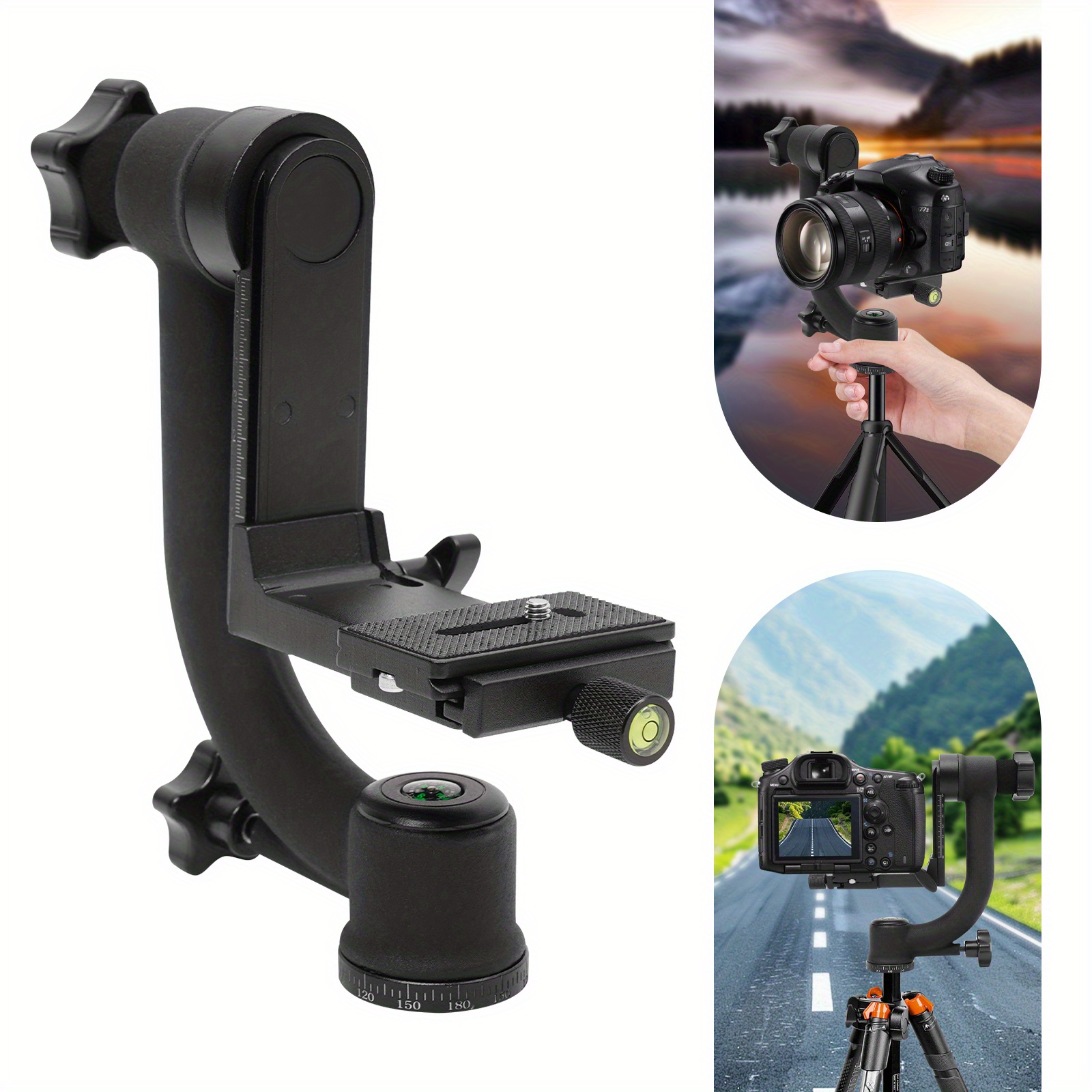 360 Degree Panoramic Gimbal Tripod Head, Panoramic Boom Cradle Head, Panoramic Gimbal Tripod Head