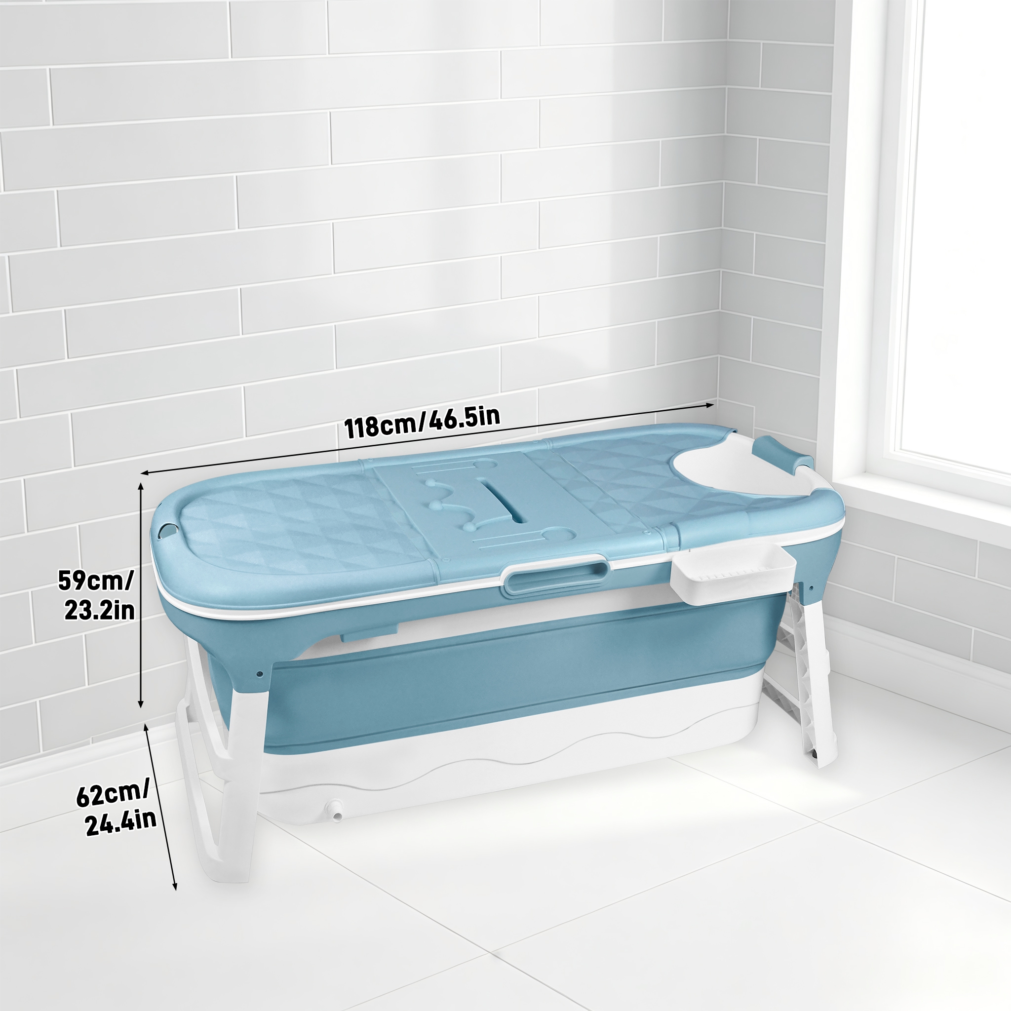 Image of Garden Hot Tub And Insulated Ice Bath With Lid, Freestanding Outdoor Bathtub For Patio, Lawn, And Garden, Suitable For Hot Spa And Cold Ice