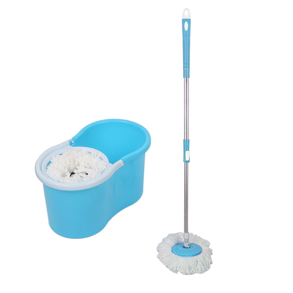 Image of Home Mop, Hand-pressed Thick-handle 360° Rotating Mop, Floor Cleaning Easy-wash Microfiber Mop With Bucket, Suitable For All Floor Types, An Helper For Cleaning Homes Or Offices
