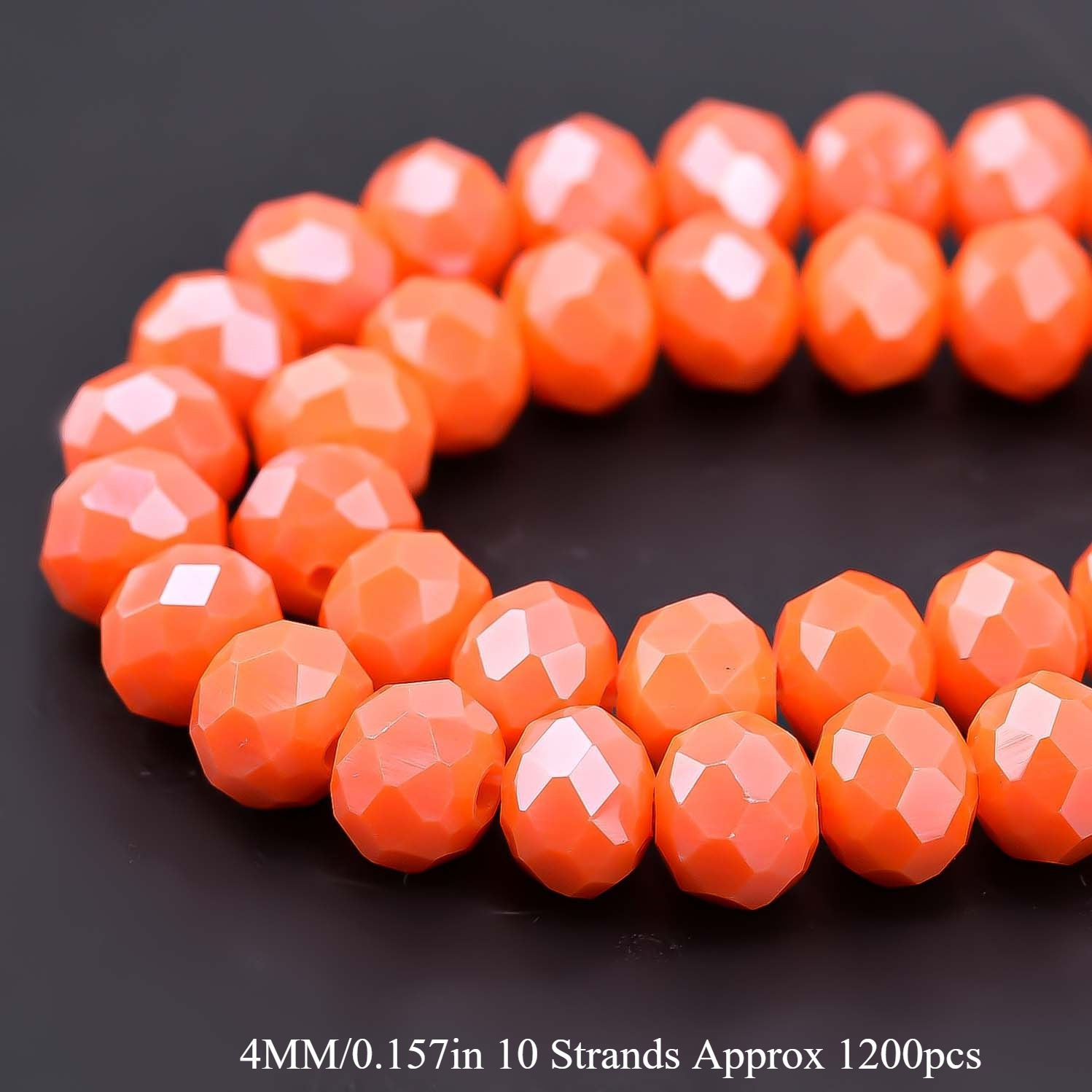 TEMU 10 Perline di Vetro di Artificiale con Austriaco e Perline Distanziatrici Sciolte per di Gioielli, Aggiunte per Braccialetti 3/4/6/8Mm