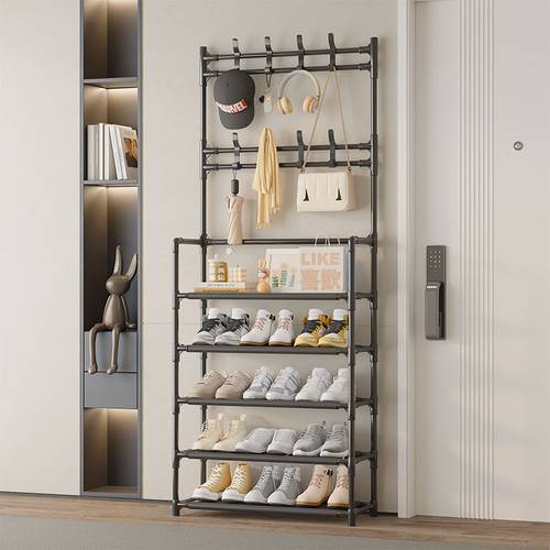 rack ng damit, rack ng imbakan ng sapatos at bota, multi-functional na freestanding na simpleng rack ng coat, multi-functional na sabitan ng damit, rack ng imbakan ng sapatos sa