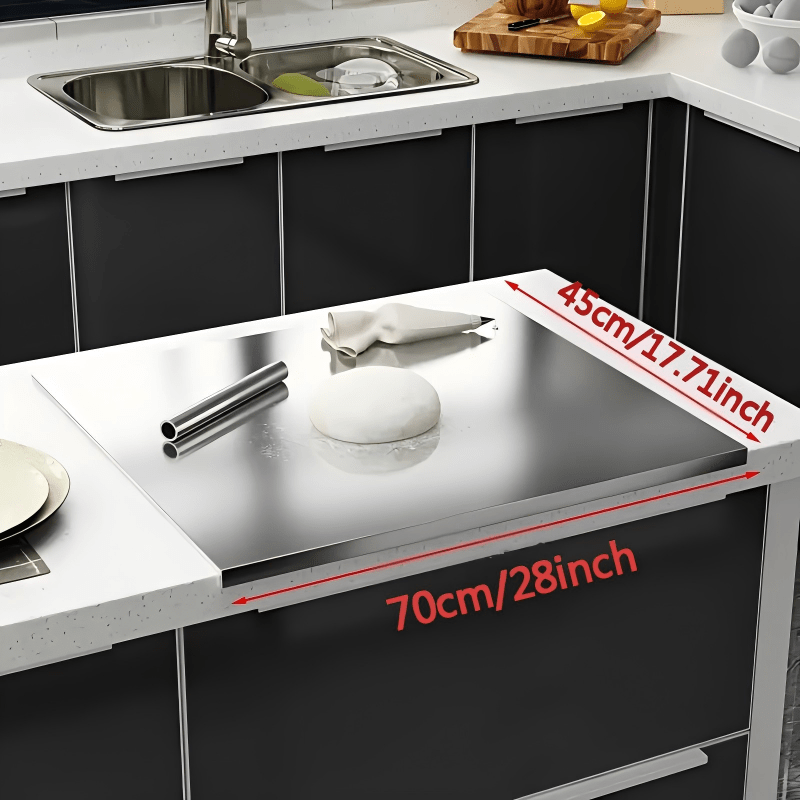Image of Extra-large Stainless Steel Cutting Board, Food Prep Board, Kitchen Cutting Board, Multi-functional Use - Easy To Clean And Store