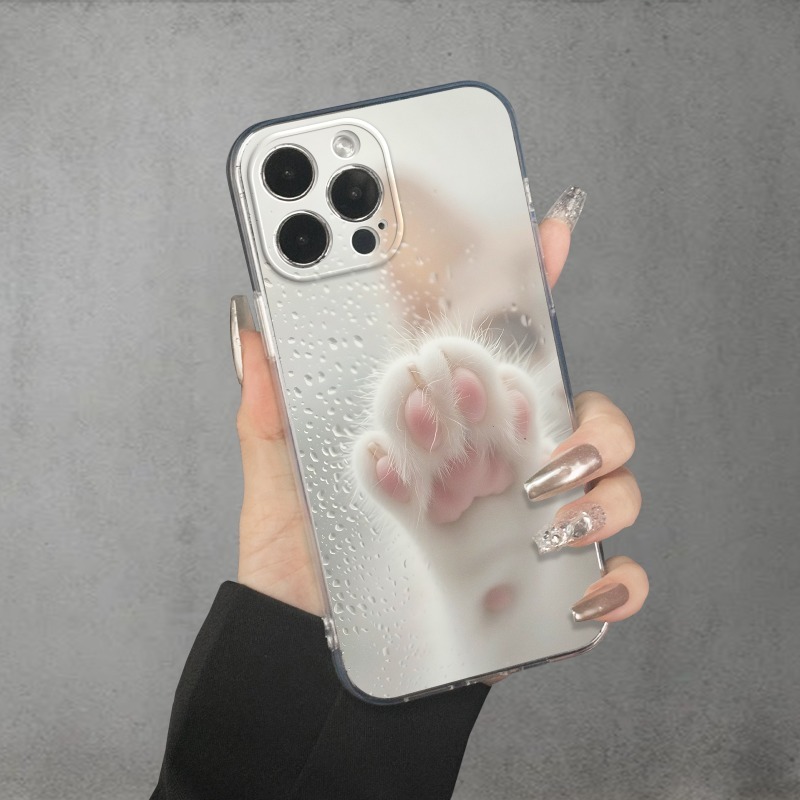 TEMU 1pc Of Cute Cat Paw Transparent Soft Shell Phone Case, Suitable For Iphone 17/16/15/14/13/12, 11, 17 Pro , As Well As 14/15/16 Plus, 12/13 Mini,