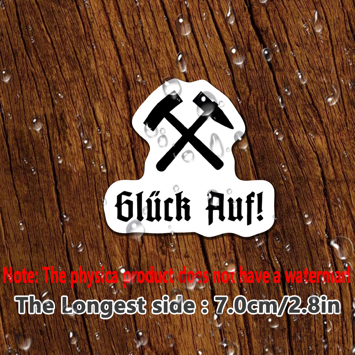4pcs German Mining-themed "glück Auf!" (luck Off!) Self-adhesive Vinyl Stickers - Old School Decals With & For Lunch Boxes, Walls, Cars, And More