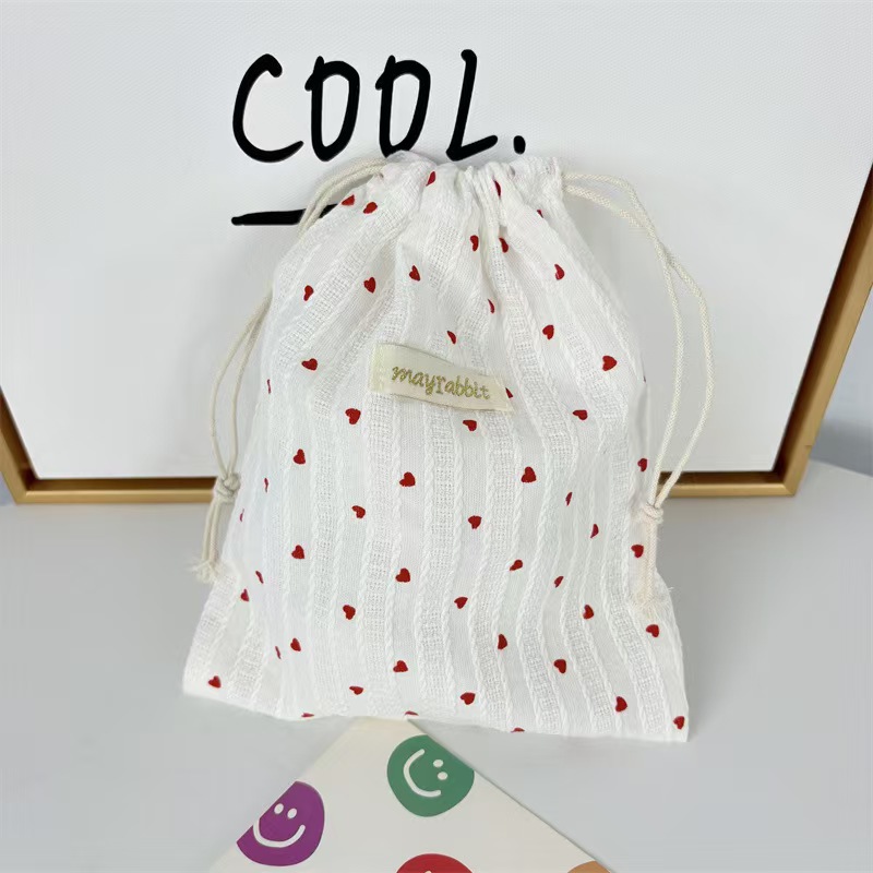 Image of Gift For Her/him 1pc Sweet And Cute -print Storage Bag, Large Capacity Drawstring Bag, Portable Travel Toiletry Bag, Gift And Decorative Bag, Suitable For Storing Small Items Such As Keys, , .