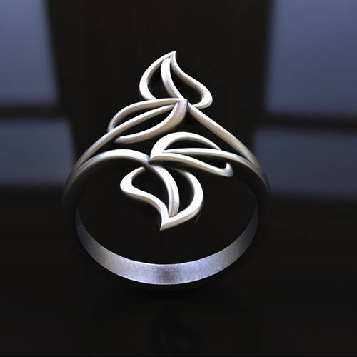 bague tendance ajourée à feuilles entrelacées pour femme, pour et les combinaisons polyvalentes quotidiennes de bijoux artisanaux