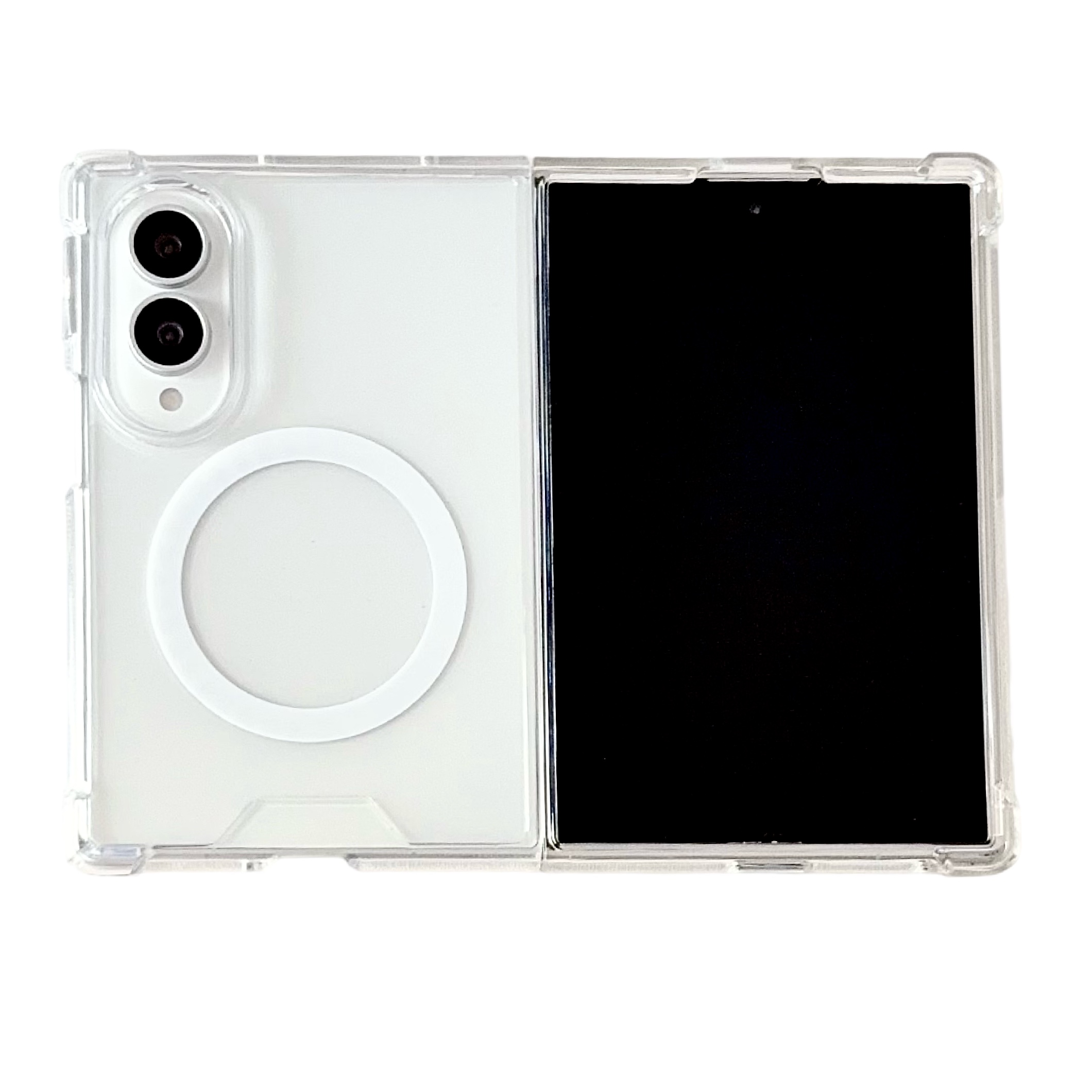 TEMU Phone Case - Transparent Magnetic Wide-folding Case Suitable For Fold8, Easy Cooling Fold8 Case With Front Frame, Front And Back Cover,