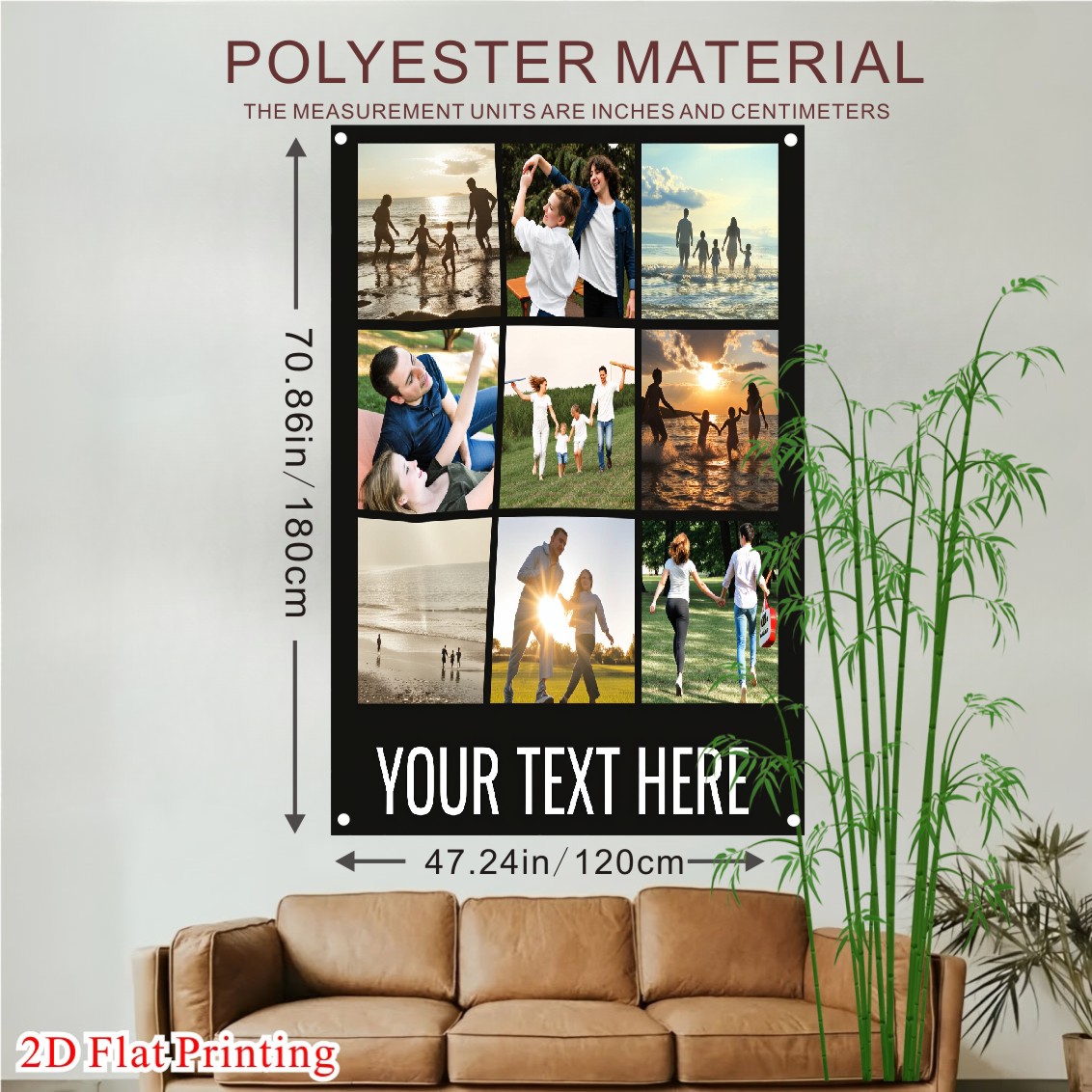 TEMU 2D Plat, 1 stuk Gepersonaliseerde Fotobanner & Achtergrond Geschikt voor Verjaardagen, Bruiloften, Babyshowers - Gepersonaliseerde Poster met Je