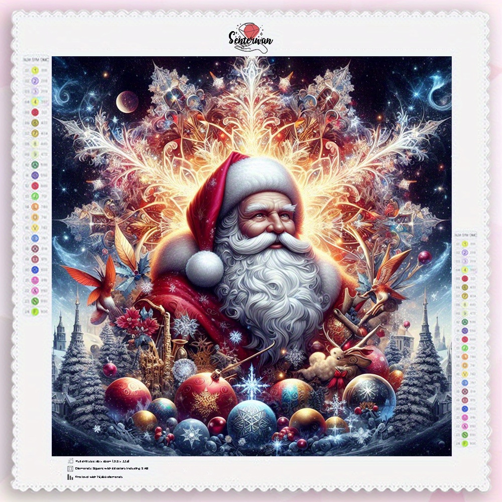 

1pc Senterwan 5d Diy Diamond Painting Kit, - , Size, Ab , , Christmas Theme, Embroidery Art , , For Christmas And