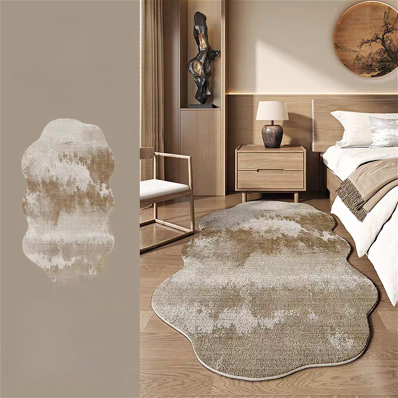 TEMU 1000g Cashmere 10mm Luxury High-end Living Room Sofa Carpet, French Vintage Bedroom Decorative Plush Rug, Washable For Home Use, Non-slip For