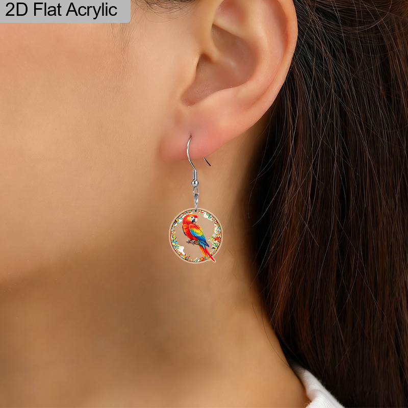 Women's Colorful Bohemian Parrot Dangle Earrings