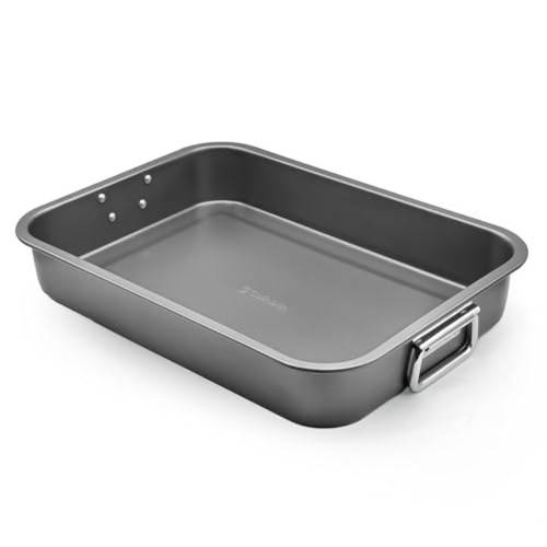lar laag pan 12 x 16 heavy duty nonstick casserole dish for oven convenient deep baking dish with foldable handle casserole dish is dishwasher safe and