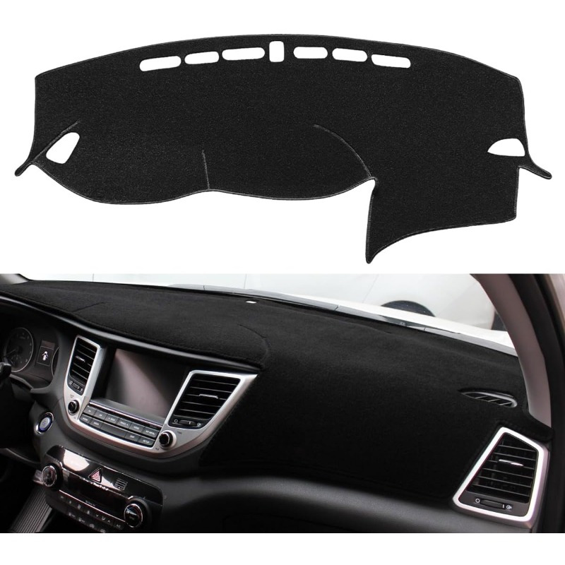 Dashboard Cover For 2012-2017 Hyundai Accent - Black Dash Mat With Red Or Blue Trim