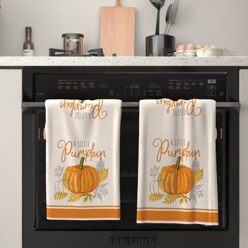 Thanksgiving Bathroom Hand Towels Pumpkin Autumn Towel Fall