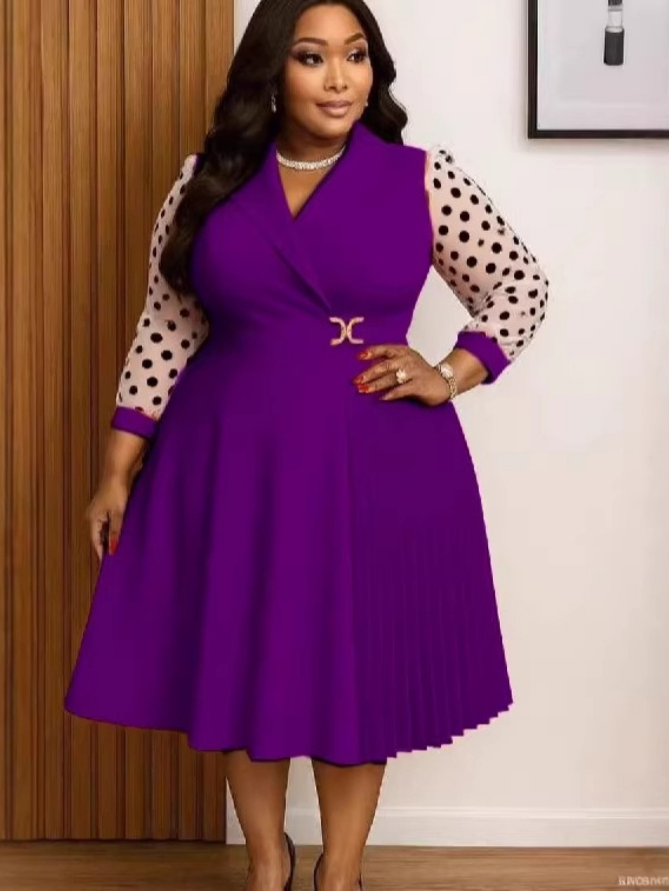 plus size purple dress sold on Temu United States