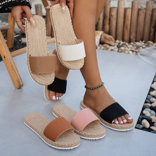 womens jane slip on sandals with eva sole insole open toe flat slides suitable for casual beach vacation round toe comfortable outdoor hand upper women shoes
