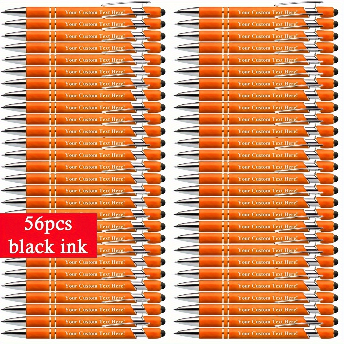 

56 Pcs Travel Accessories Customized Ballpoint Pen Suit, Smooth Writing- Graduation Ceremony, Teacher Thank Day And Thanksgiving Celebration- , Black Ink-ideal For Business Gifts And Small Party Gifts