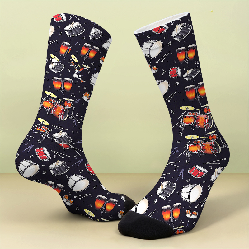 TEMU Un juego de calcetines con diseño de batería, suaves y transpirables, perfectos para un regalo divertido y original