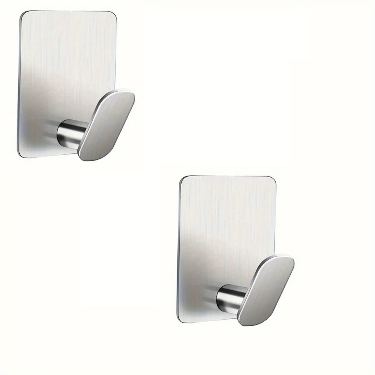 TEMU Set ganci adesivi moderni in acciaio inossidabile per asciugamani - Con una elegante superficie spazzolata, design autoadesivo da parete senza