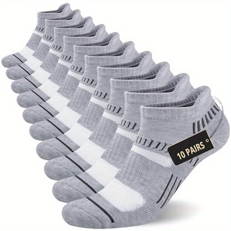 E-shop 10 Paar Herrensocken, 10 Paar Herren Socken, Low-Cut, Bequeme Polster, Freizeitsocken