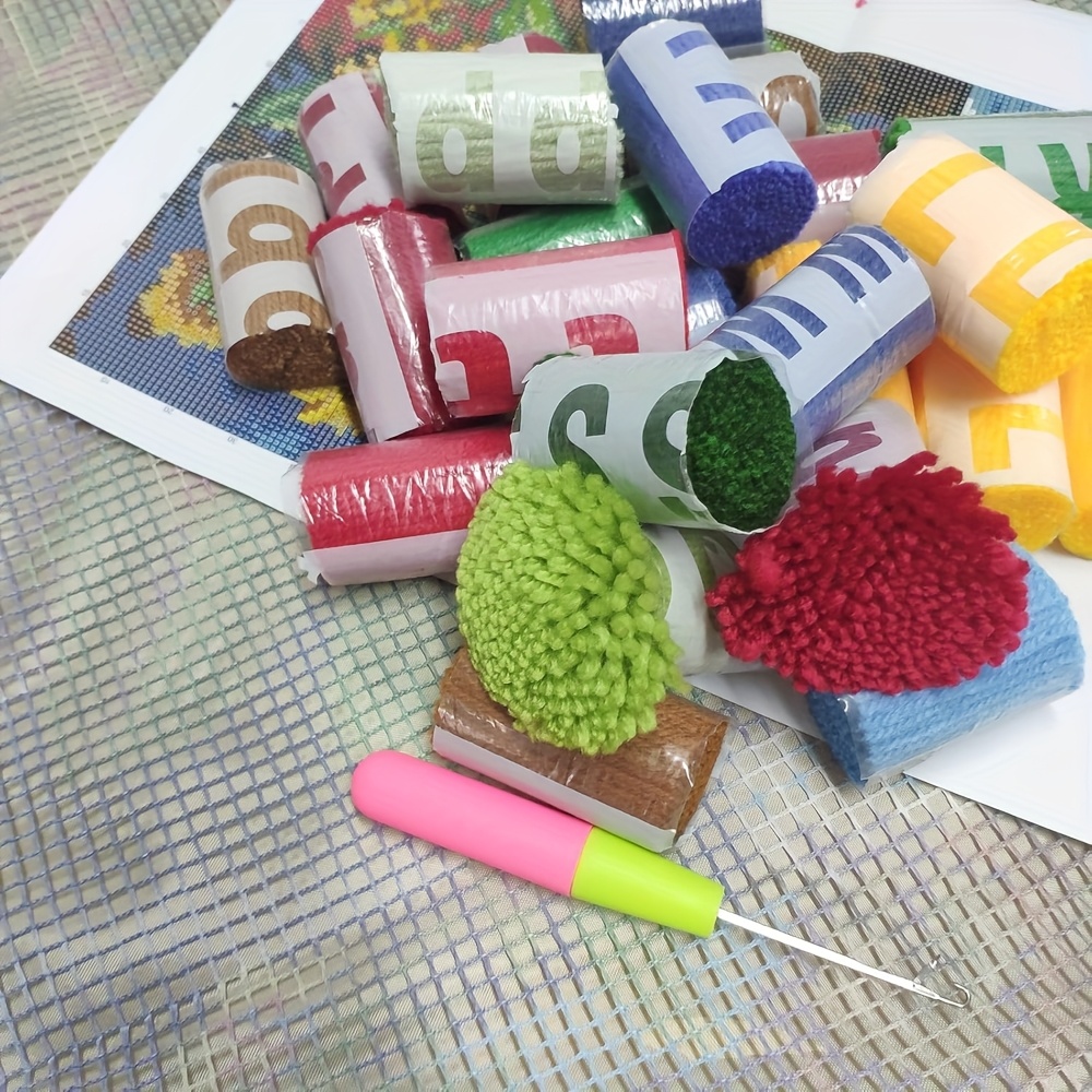 DIY Multi-Color Latch Hook Rug Kit