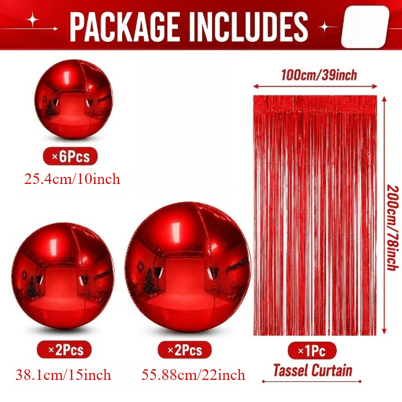 TEMU Set de de papel de aluminio 4D y palo de lluvia, de papel de aluminio, de discoteca reutilizable, adecuado para decoraciones navideñas y globos