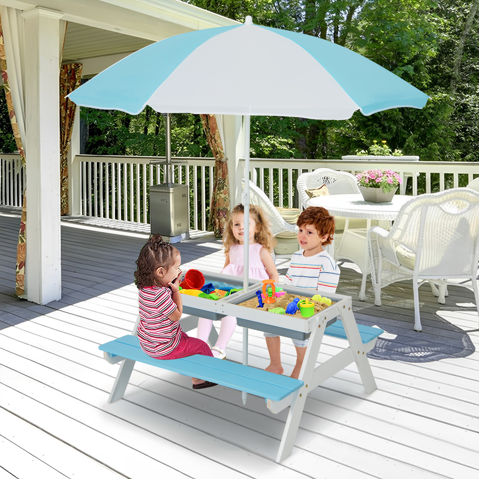 lizkona patio umbrella MASTERCANOPY with 32 Solar LED Lights-8 Ribs 11FT / Navy Blue Taille:L AMMSUN 6ft Patio Umbrella logo patio umbrella products Pink Salmon