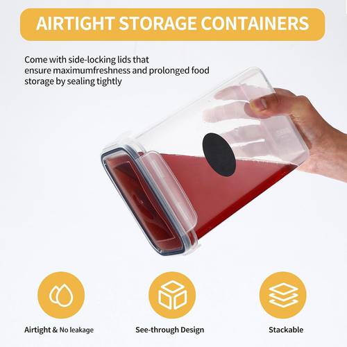 6 14 24 36 42 set of sealed food storage containers multi size kitchen essentials pantry organizer and storage 3 7 12 18 21 containers 7 12 18 21lids bpa free plastic food jars for flour sugar pasta including labels and markers