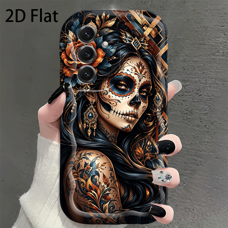 TEMU Phone Case: 2d Flat Rose Girl Pattern Phone Case, Suitable For Galaxy A03s A04 A05s A06 A07 A13 A14 A17 A22 A23 A24 A25 A26 A32 A34 A52 A53 A56