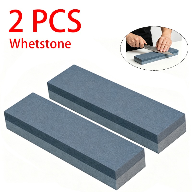 TEMU 2pcs Premium Double-sided Whetstone (coarse Grit Side), Durable High-grit Sharpener, Easy And Precise Blade Sharpening, Ideal For Polishing