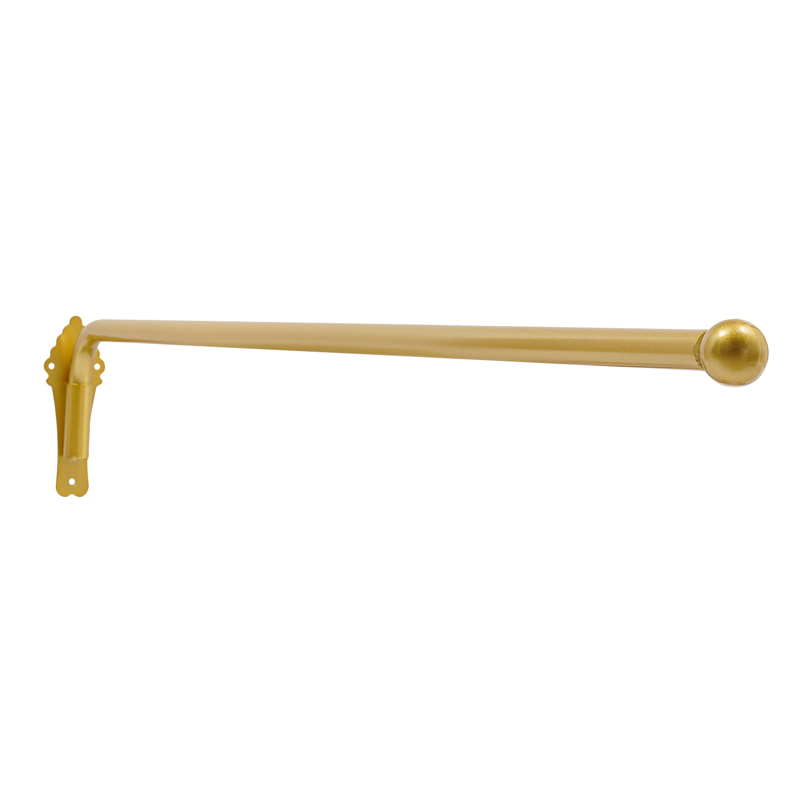 Image of 47.24in Golden Curtain Sample Display Rod Wall Mount 180° Rotatable High Temp Baking Paint 20lbs Load For Curtain Shop Drape Display