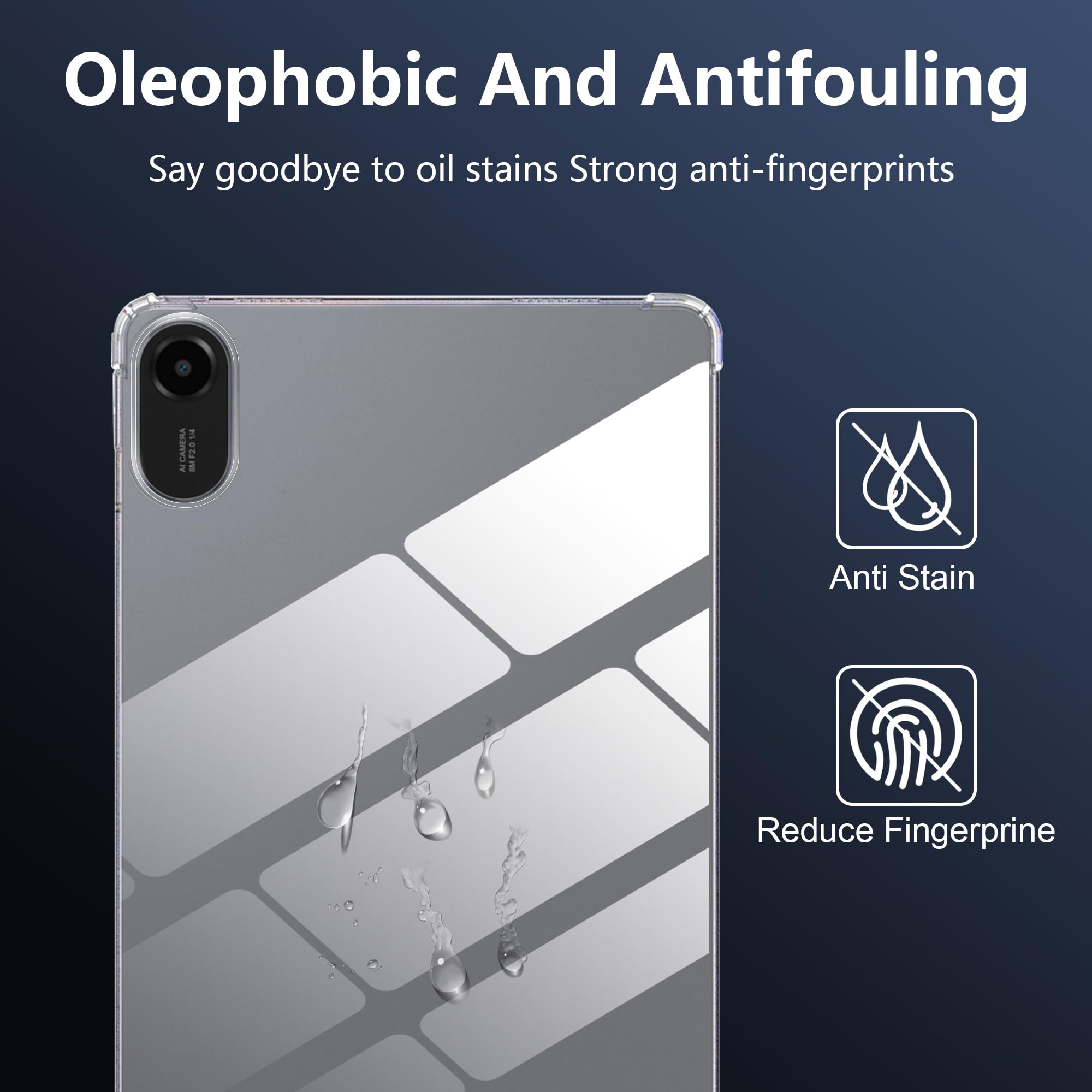 GIOPUEY Hülle für Xiaomi Redmi Pad 2 Pro 12.1 2025, Weiche TPU Rückenschale, Dünne Abdeckung, Airbag Schutz, Case-Transparentes