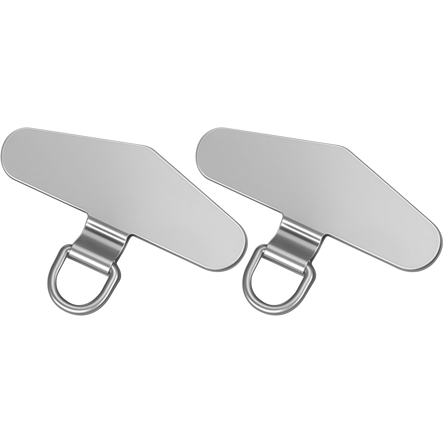 2 Metal Phone Lanyard Tags, Metal Phone Patches, Universal Phone Strap Pads Suitable For All Phone Cases