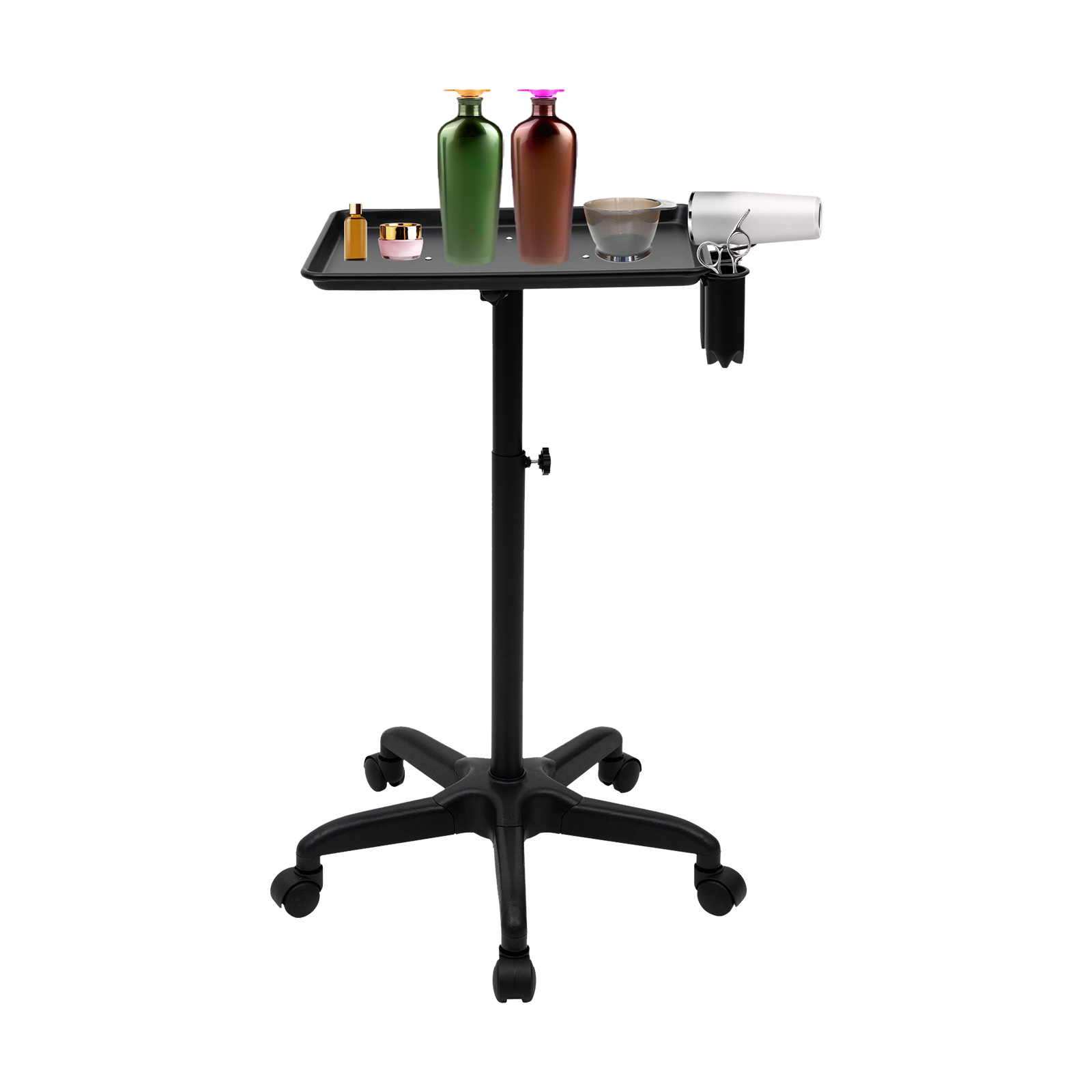 TEMU Set di Strumenti per Styling, Carrello per Tinture, Forbici e Accessori, Vassoio con Grande Capacit�, Rotelle Girevoli per Flessibile, per