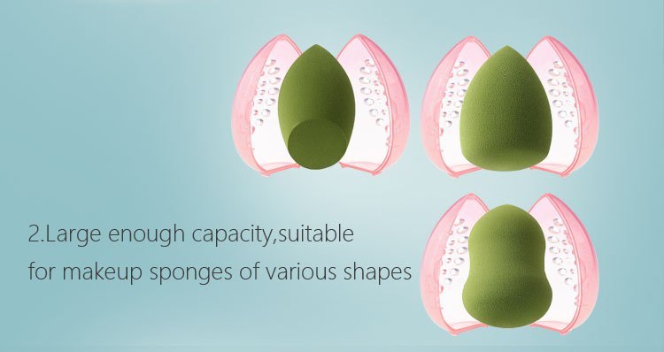 1pc Clear Travel Makeup Sponge Holder, Mini Transparent Plastic Cosmetic Puff Storage Case, Portable Sponge Organizer for Beauty Blenders and Applicators