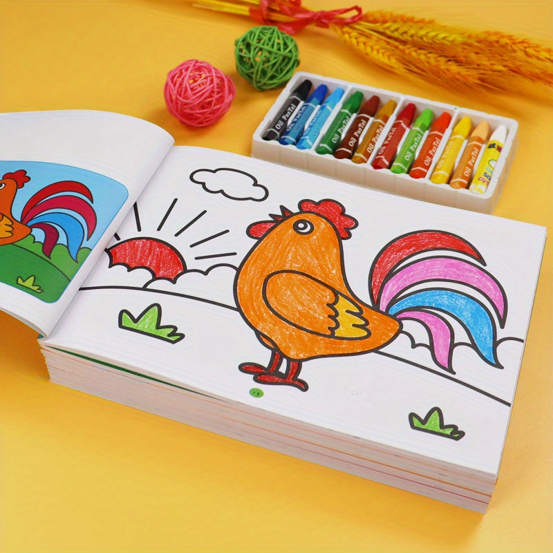 Animal Pattern Coloring Book with 52 Pages - Educational Drawing Supplies