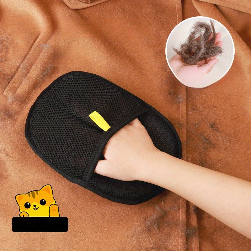 4 pièces Brosse Double Face, Enlève les Poils, Enlève les Poils de Chat et de Chien, Enlève les Peluches des Vêtements, Outil de Retrait de Poils d'Animaux, Gant de Retrait de Poils d'Animaux, Utilisation Toutes Saisons