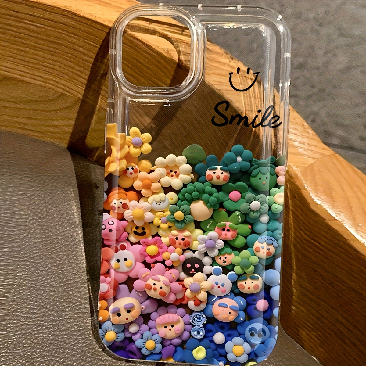 

A Cute 3d Lightweight Clay-patterned Transparent Shockproof Phone Case, Compatible With Models Including S24 Ultra, S24 Plus, S24, S23 Ultra, And More.