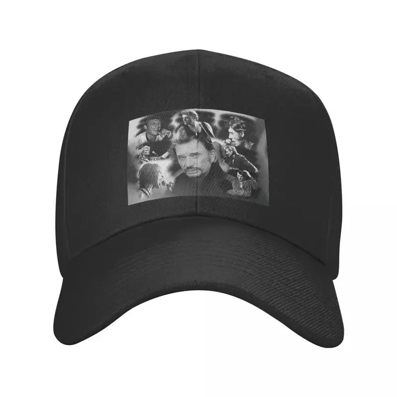 

1pc Y2K Rétro Hallyday Casquette de Baseball, Chapeau Réglable Chanteur Français, Tissu Tricoté, Lavable en Machine, Textile ≥80%, Casquettes Unisexe Extérieur